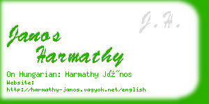 janos harmathy business card